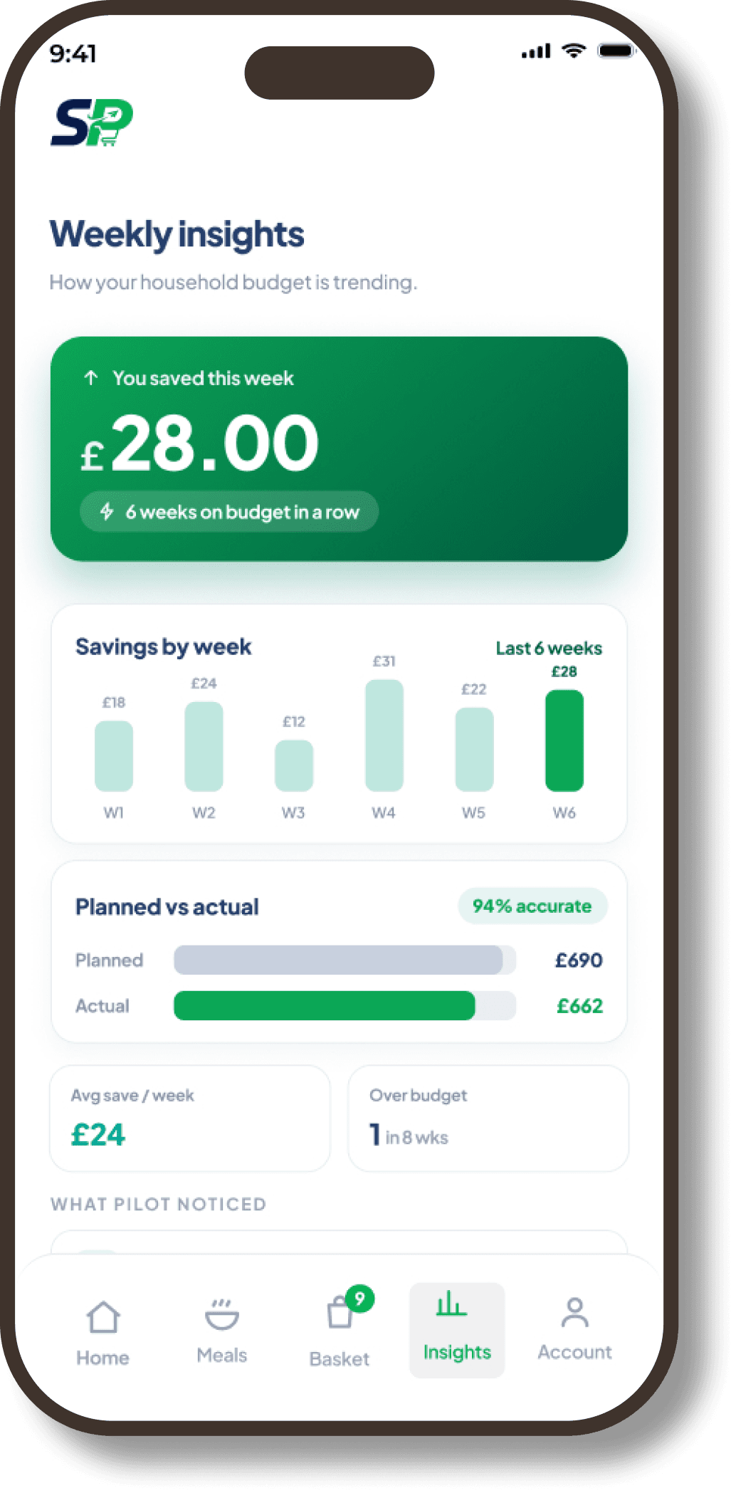 Long-Term Insights in the Spend Pilot app